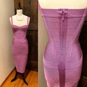 Lilac Midi Bandage Dress